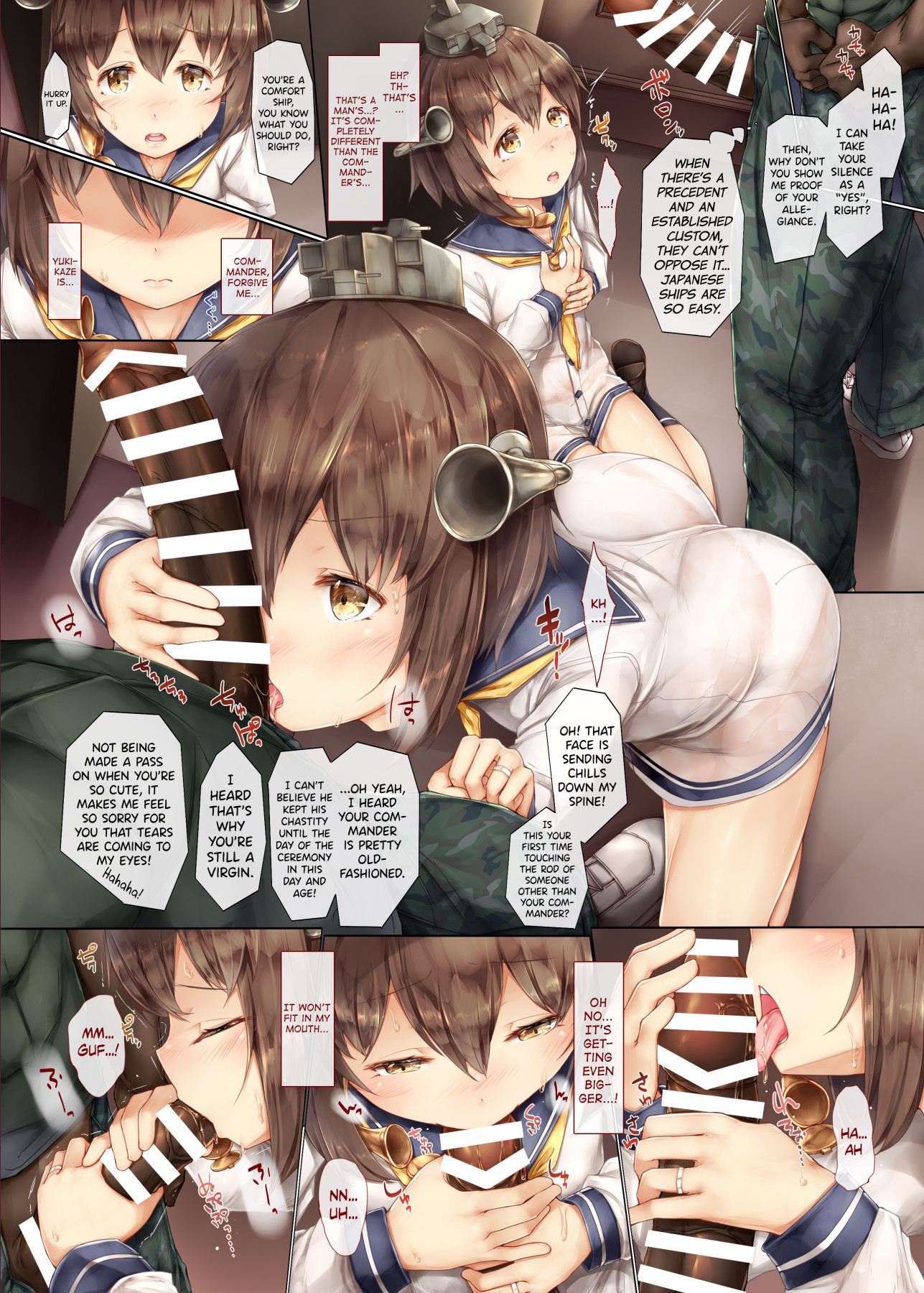 Hentai Manga Comic-A Story About Yukikaze Who I Believed In Doing NTR With a Foreigner-Read-9